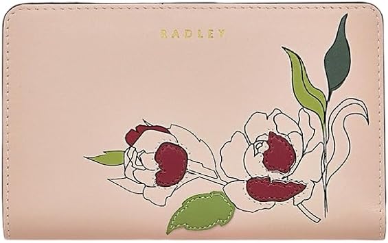 RADLEY لندن الورود البرية متوسطة بيفولد محفظة وردي فاتح