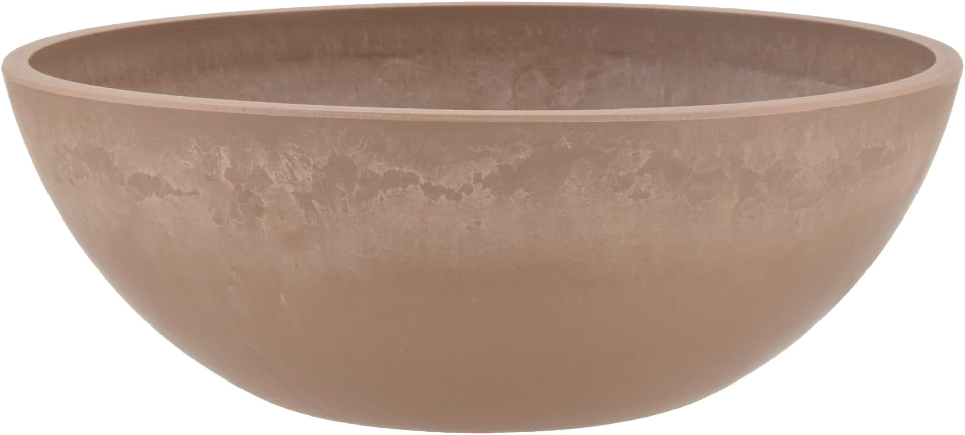 PSW Pot M25TP Collection Shallow Garden Bowl Low Planter for Succulents, Bonsai, Fairy Gardens, Herbs, 10-inch, Taupe