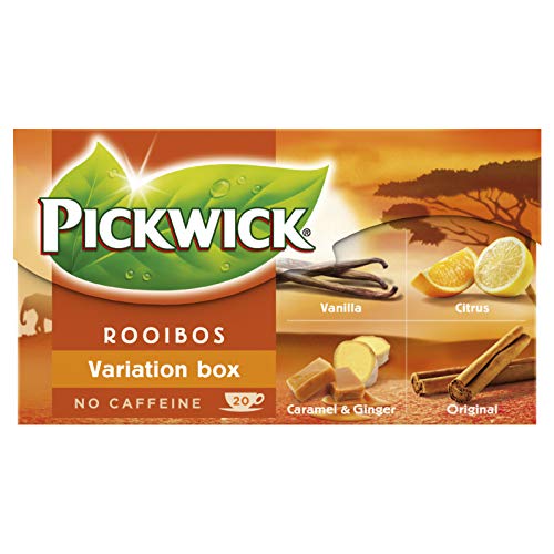 Pickwick Rooibos Thee Variatiebox (240 Theezakjes in 4 verschillende Smaken, Kaneel (Original), Vanille, Citrus, Karamel & Gember, Cafeïnevrije Thee), 12 x 20 Zakjes - Afbeelding 7