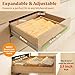 EDELHAUS Bamboo Spice Drawer Organizer - Expandable 4 Tier Spice Rack (Need 3