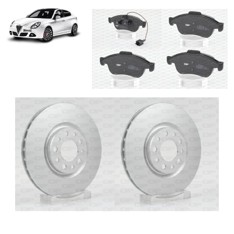 Kit dischi e pastiglie freno anteriori compatibile con Alfa Romeo Giulietta II 2010-2020