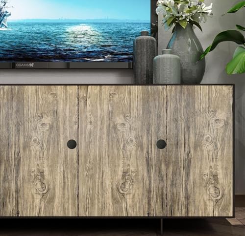 Image of WALLMATE Self Adhesive Wood Grain Wallpaper Vinyl Furniture Sticker Wood Wallpaper Kitchen Wallpaper Wooden Door Desktop Wallpapers (Light Brown Wooden, 12x62 Inch)