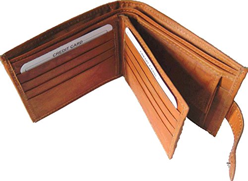 Genuine Cowhide Leather Men's Wallet- 4507-L Us (Tan) #TOP2
