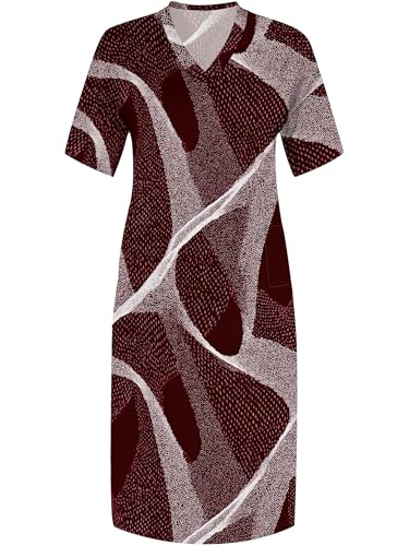 Image of PinkPatty Women's Oversize V Neck Short Sleeve Maxi Dress with Pockets