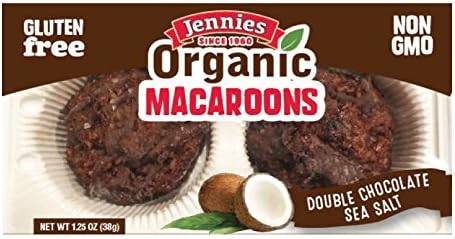 Jennies Organic Coconut Macaroons 24 x 2 Packs - Gluten Free, Kosher, Peanut Free, Dairy Free (Double Chocolate Sea Salt)