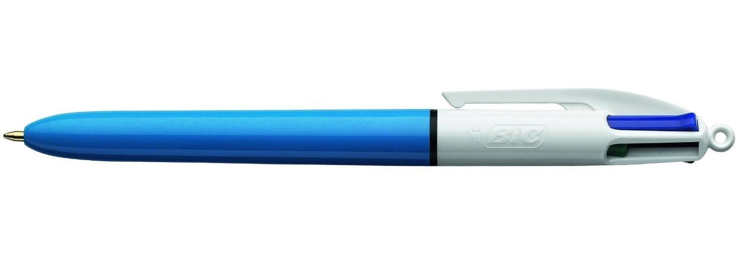 BIC Stylo à bille 4 couleurs d'origine, 4 couleurs, idéal pour le bureau, le bureau à domicile ou l'école