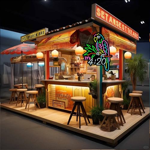 Image of 17x13 Inch Parrot Neon Signs Art Wall Lights for Beer Bar Club Bedroom Hotel Pub Cafe Wedding Birthday Party Gifts