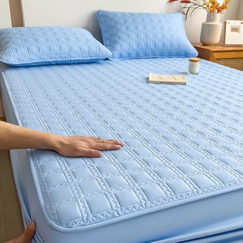 SUKAAGO �{�b�N�X�V�[�c �ėp ��100% �~���p�b�h �p�b�h��̌^ �}�b�g���X�J�o�[ �x�b�h�p�b�h �x�b�h�V�[�c �~���z�c�J�o�[ �S���S���t�� ���E�ȒP ���� ���炳�甧�G�� �f���ɂ₳���� �ʋC�� �z������ �R�ۖh�L �h�_�j �ې􂢉\ (�u���[