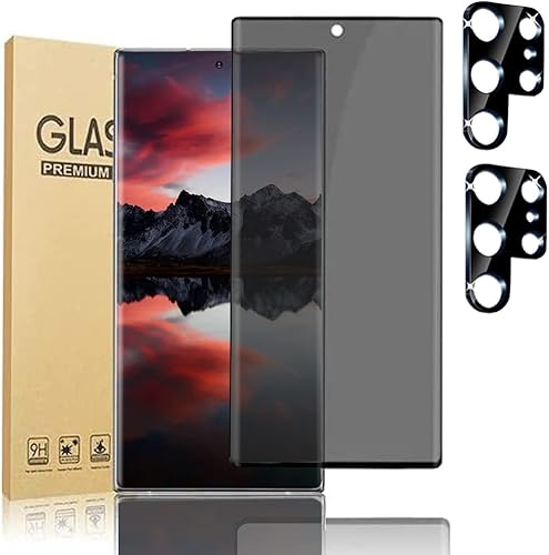 Paquete 1+2 Protector de pantalla y protector de lente de cámara, sensibilidad táctil, cubierta curva 3D, dureza 9H, protector de pantalla de vidrio