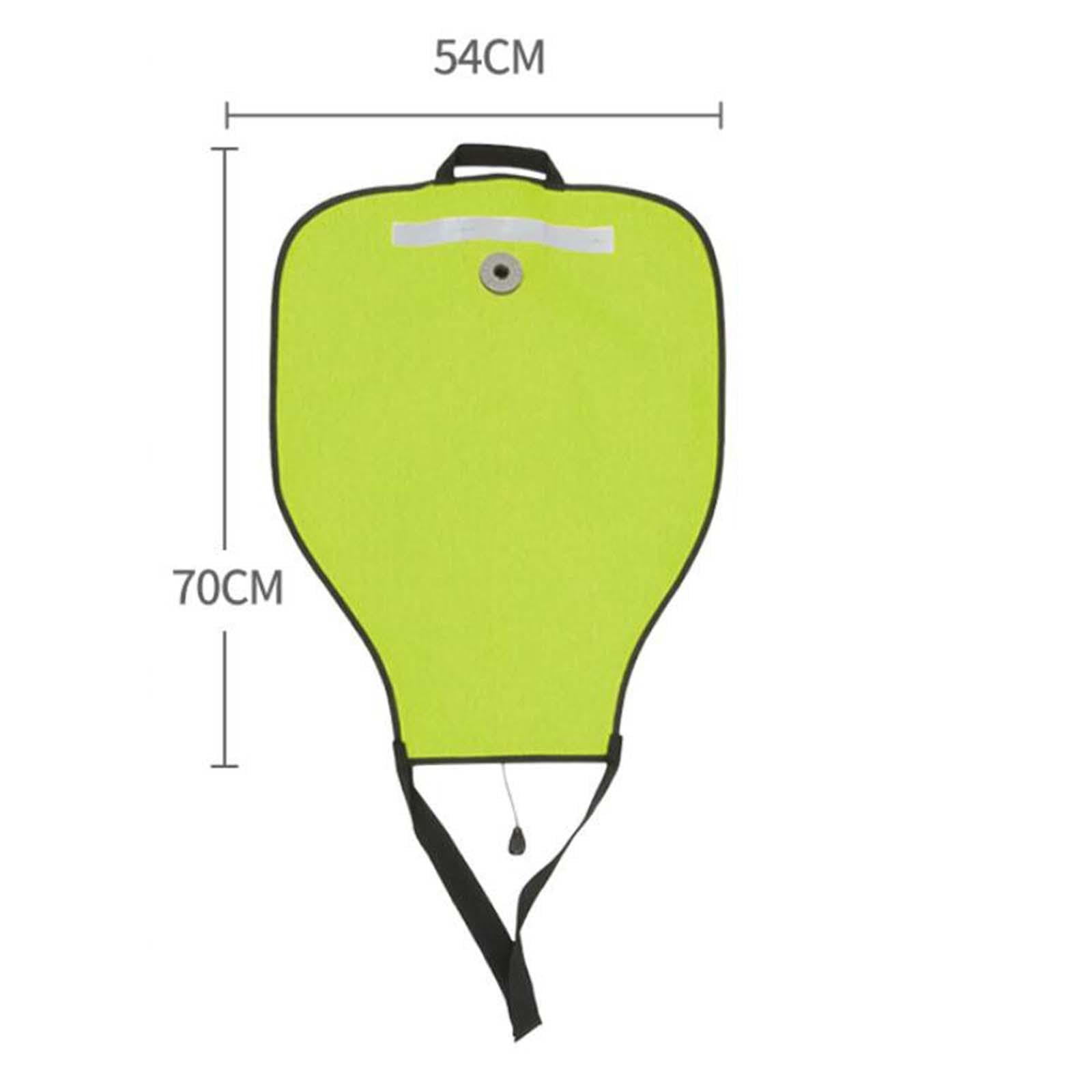 Yiju Diving Lift Bag with High-Visibility Strip, 50lbs Capacity for Underwater Activities, Green