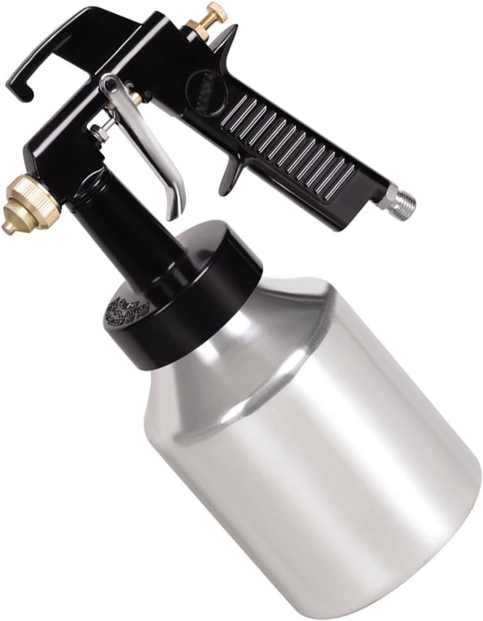 TopHomer Adjustable Siphon Spray Gun, Air Paint Sprayer with 1.5mm Nozzle and 1000ml Metal Pot for Walls, Automotive Repair, Home Improvement