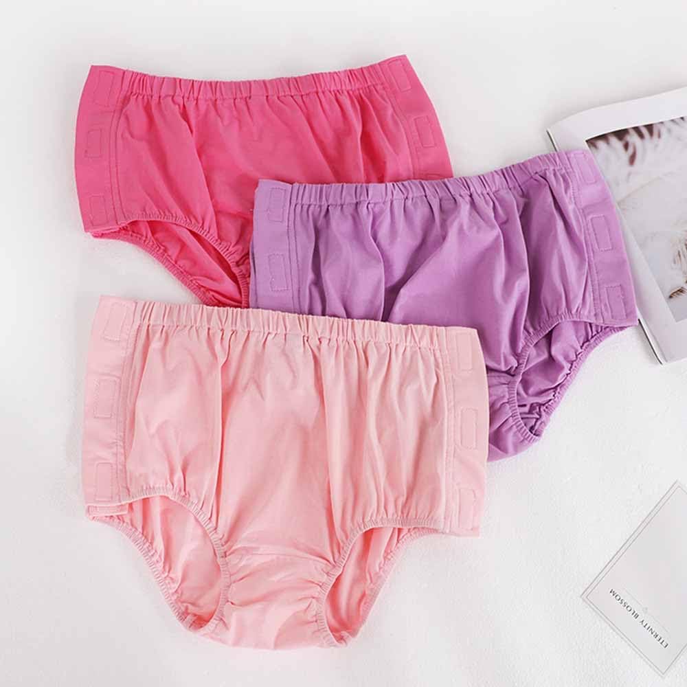3 Pack Cotton Post Surgery Underwear for Women, Disabled Adaptive, Tear Away Briefs, Reusable Incontinence Underpants - Image 7