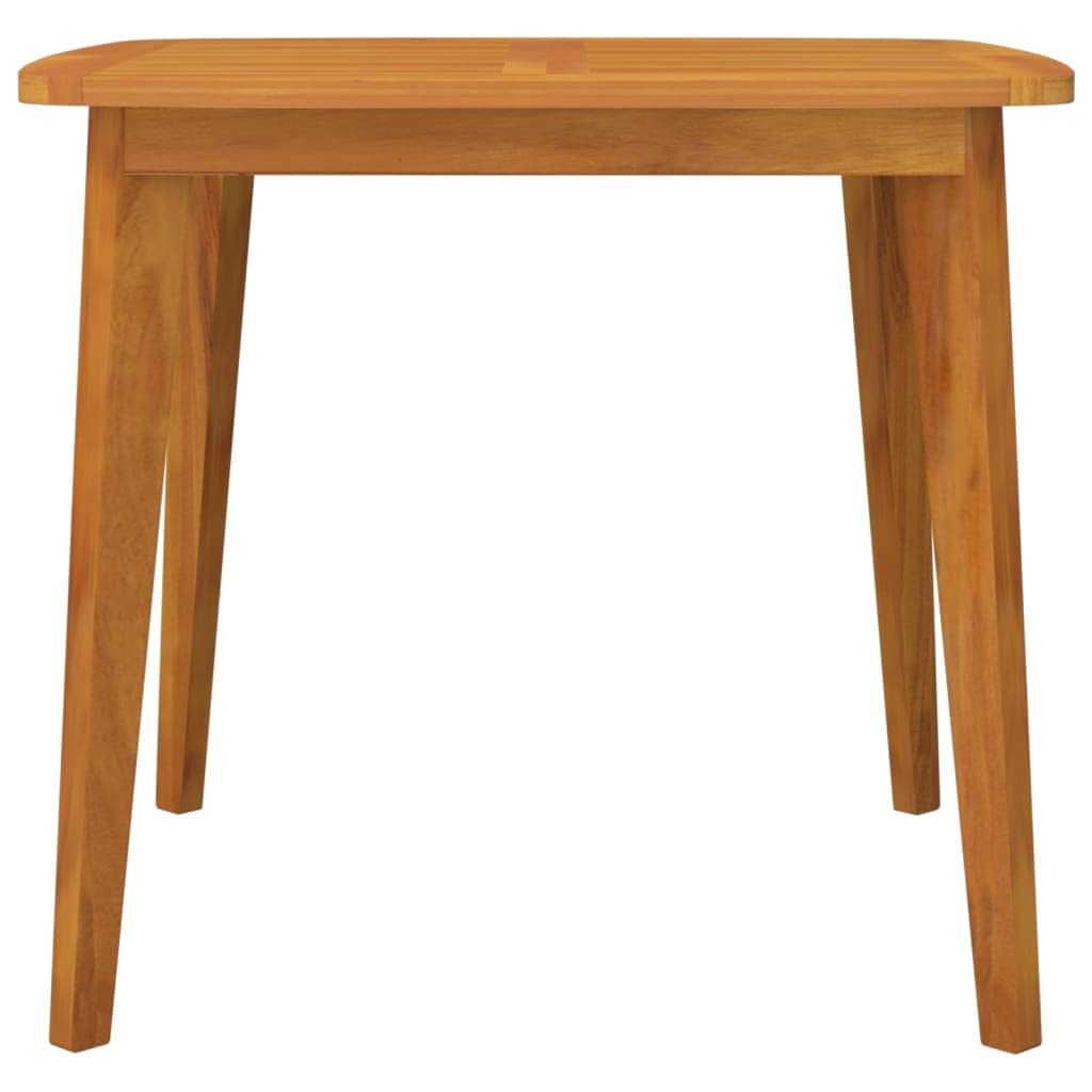 Gartentisch aus Akazien Massivholz 85 x 85 x 75 cm für Terrasse Balkon und Outdoor, wetterfestes Holz mit Lattendesign, Stabiler Esstisch für Garten, Veranda und Sitzecke
