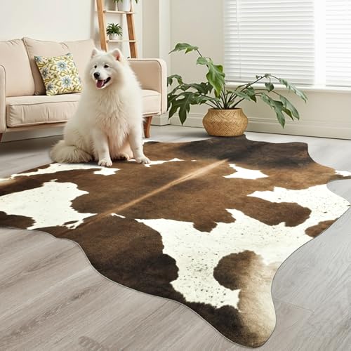 Tapis impression de vache épaisse imitation cuir décor occidental - 6