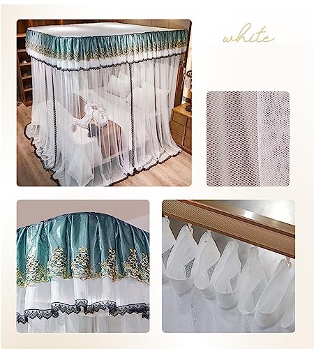 Mosquitera con dosel para cama de 150x200 cm con soporte metálico blanco 4