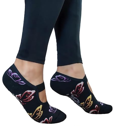 Kit 5 Pares Meia Sapatilha Pilates Fitness Antiderrapante