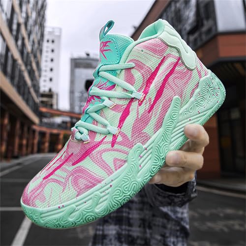 Womens Lightweight Lace Up High Top Fashion Basketball Shoes Soft Non-Slip Running Tennis Volleyball Sneakers Classic Sports Shoes4