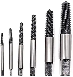 Inditrust 6 Pcs Broken Bolt Extractor Kit, Pipe Screw Extractor Set, Damaged Bolt Water Pipe Remover Set for 1/8 to 1 inch Thread Broken Stud, Screw, Bolt Easy Back Out