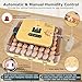 Incubators for Hatching Eggs, 56 Eggs Incubator with Egg Candler, Auto Egg Turner, Temp & Humidity Control, Hatch Day, 360° Viewing for Chicken, Duck, Quail Eggs, Ideal for Farm, School and Lab