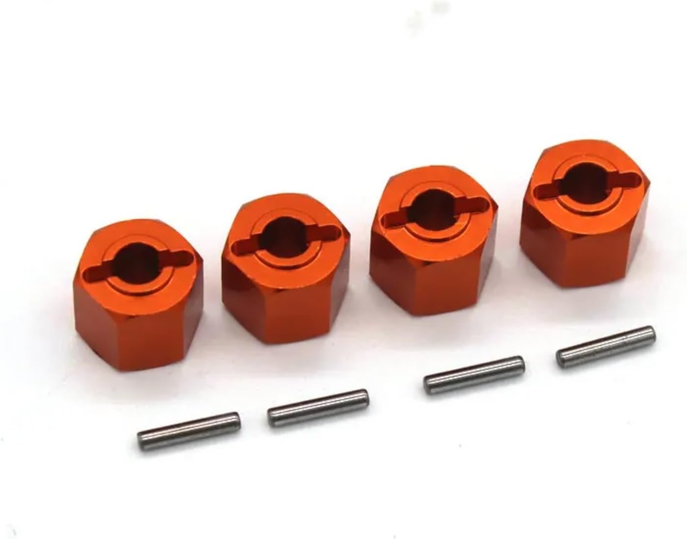 RC Parts for ZD for Racing DBX-10 1/10 Remote Control Vehicle Metal Fitting 12mm Hexagonal Connector RC Upgrades Parts Spare Accessories(Orange)