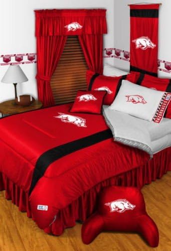 Arkansas Razorbacks Comforter Sham & Valance Twin Full Queen King ...
