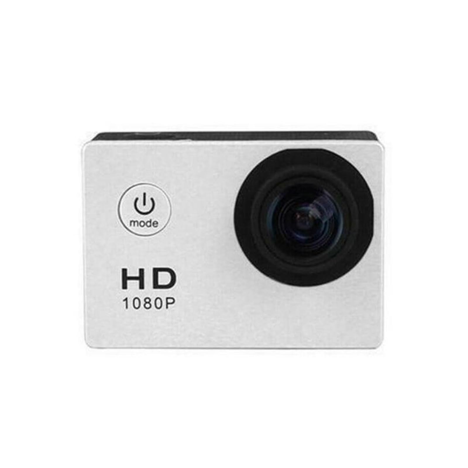 Kamera akcji Mini kamera akcji 2-calowy wyświetlacz podwodny wodoodporny aparat do nagrywania wideo kamera sportowa(White)