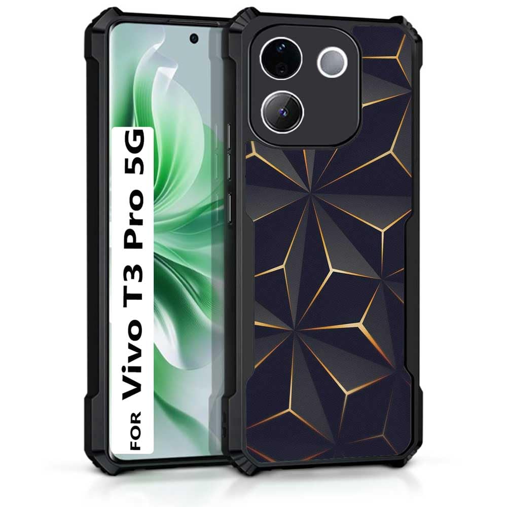 COBERTA Back Cover for Vivo T3 Pro 5G Back Cover Case - Black and Gold Bright Star PT99 D13644 (B0DGD19P8M) Amazon Price History, Amazon Price Tracker