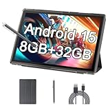Tablet 10 Zoll Android 14 Tablets mit Hülle 6 GB RAM + 32 GB ROM + 1024 GB Erweiterung, 6000 mAh Akku Tableta, 2 MP + 8 MP Dual Kamera WiFi-6 10,1 Zoll IPS HD Touchscreen, Android Tablet Incloud Hülle