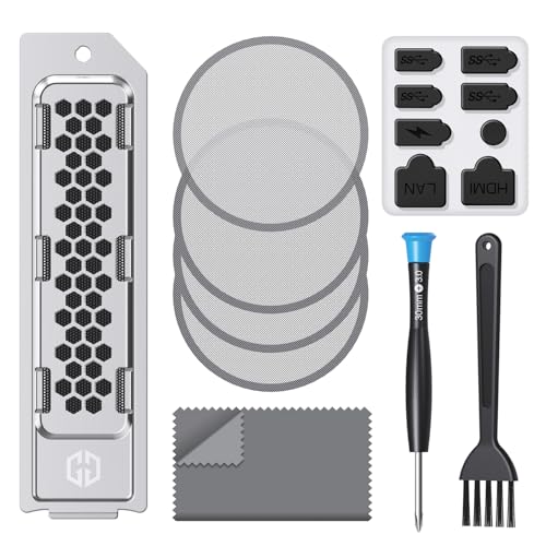 GRAUGEAR Staubschutz Set I Lüfterstaubfilter & Abdeckung SSD Kühlung für PS5 Slim & Pro [PS5 Care] Port & Lüfter Schutz vor Staub I M2 SSD Schutz vor Hitze I verlängert die Lebensdauer der Konsole