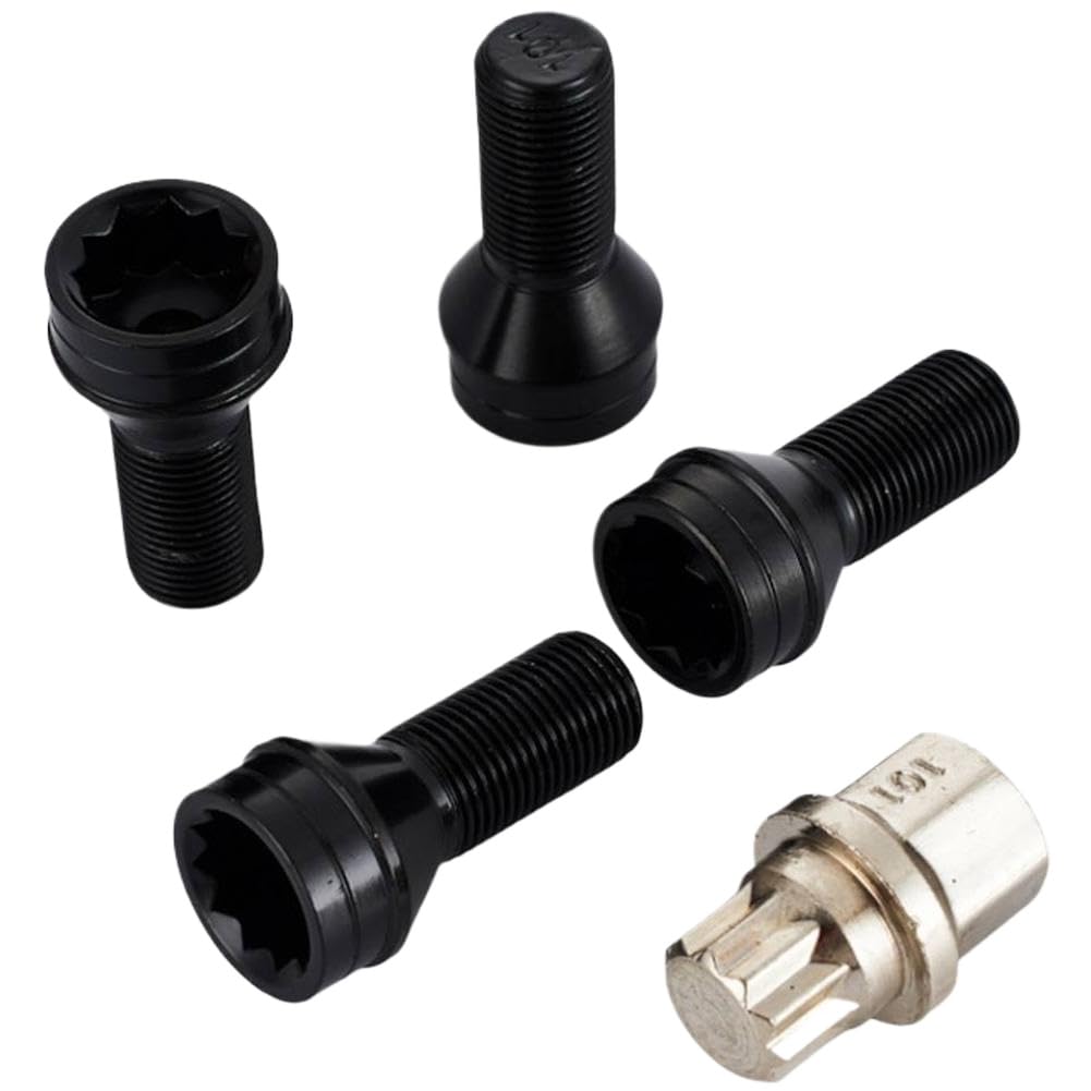 4pcs Steel Wheel Bolts with Wheel Nuts for M14x1 25 851 Wheel Studs Compatible with Automobile Wheel Locking Bolts Accessories