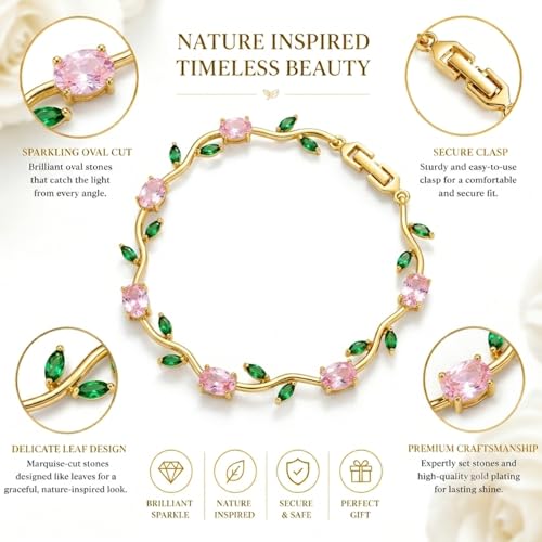 Image of Aurie Tulip Bracelet for Women & Girls | Anti Tarnish Stainless Steel Floral Bracelet |Party and Daily Wear Jewellery