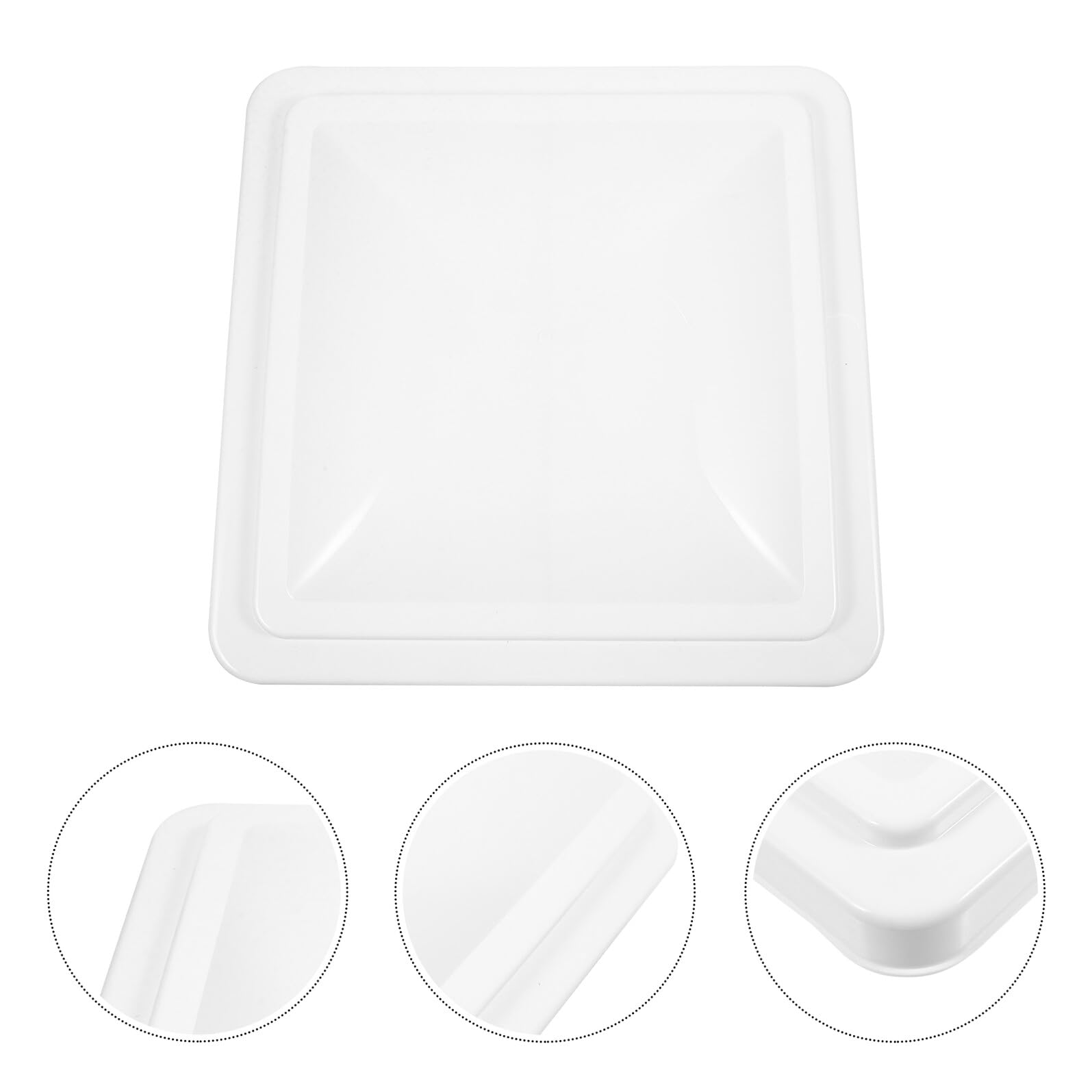Copertura per Sfiato Bagno Rv Bianco in Plastico per Tetto 14x14 Pollici Ventilazione e Isolamento Termico per Camper Moderno ed Elegante