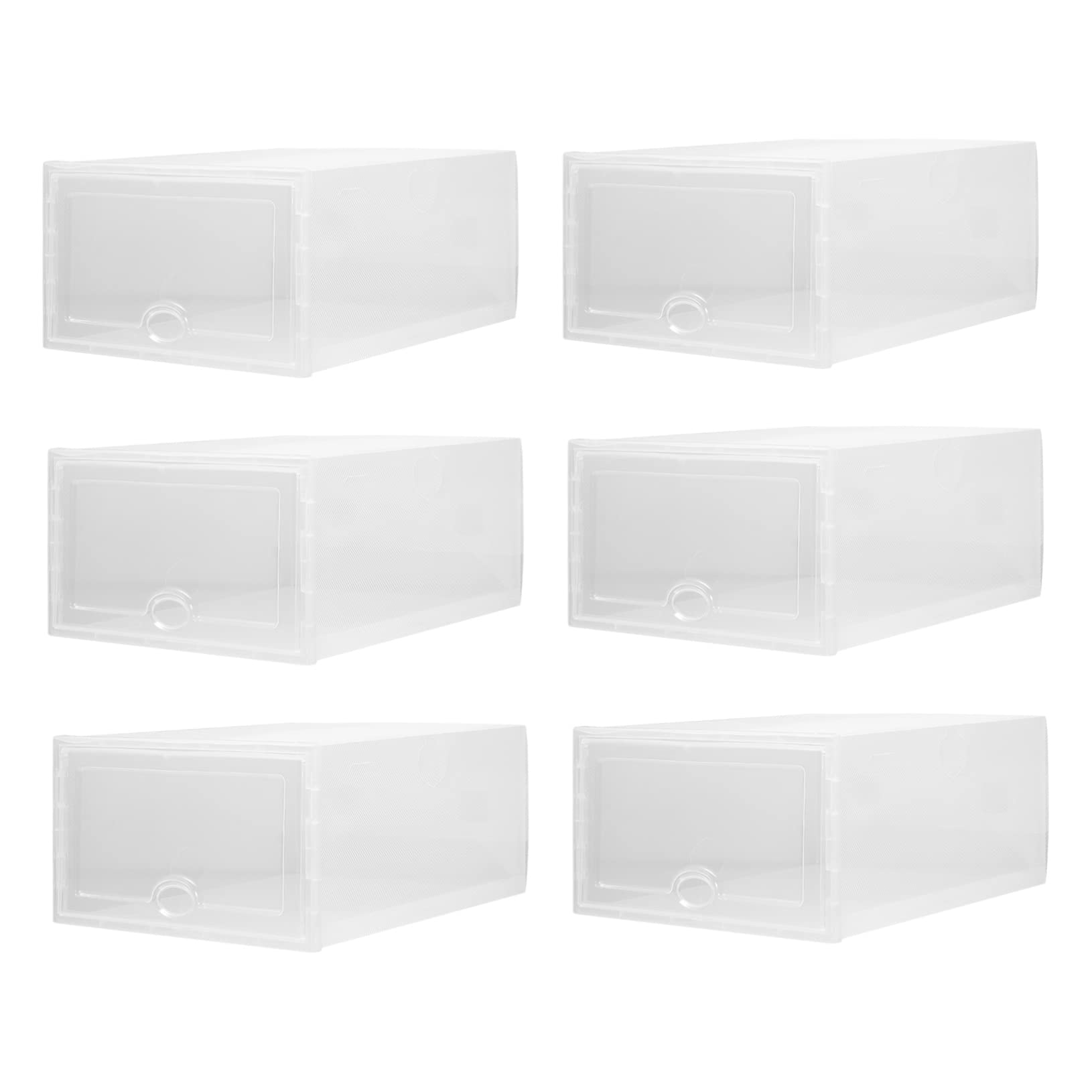 Boîtes de rangement à chaussures lot de 6 plastique transparent modulable