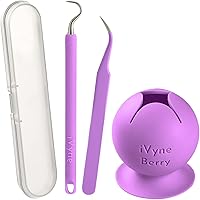 Vista 8 de iVyne Herramientas de deshierbe de bayas y silicona, desbrozadora de vinilo de succión, pinzas para manualidades, soporte para colector de chatarra