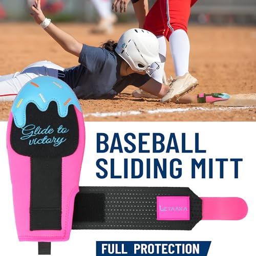 Sliding Mitt for Youth Baseball & Softball - Full Hand Protection Breathable Gloves for Boys and Girls 