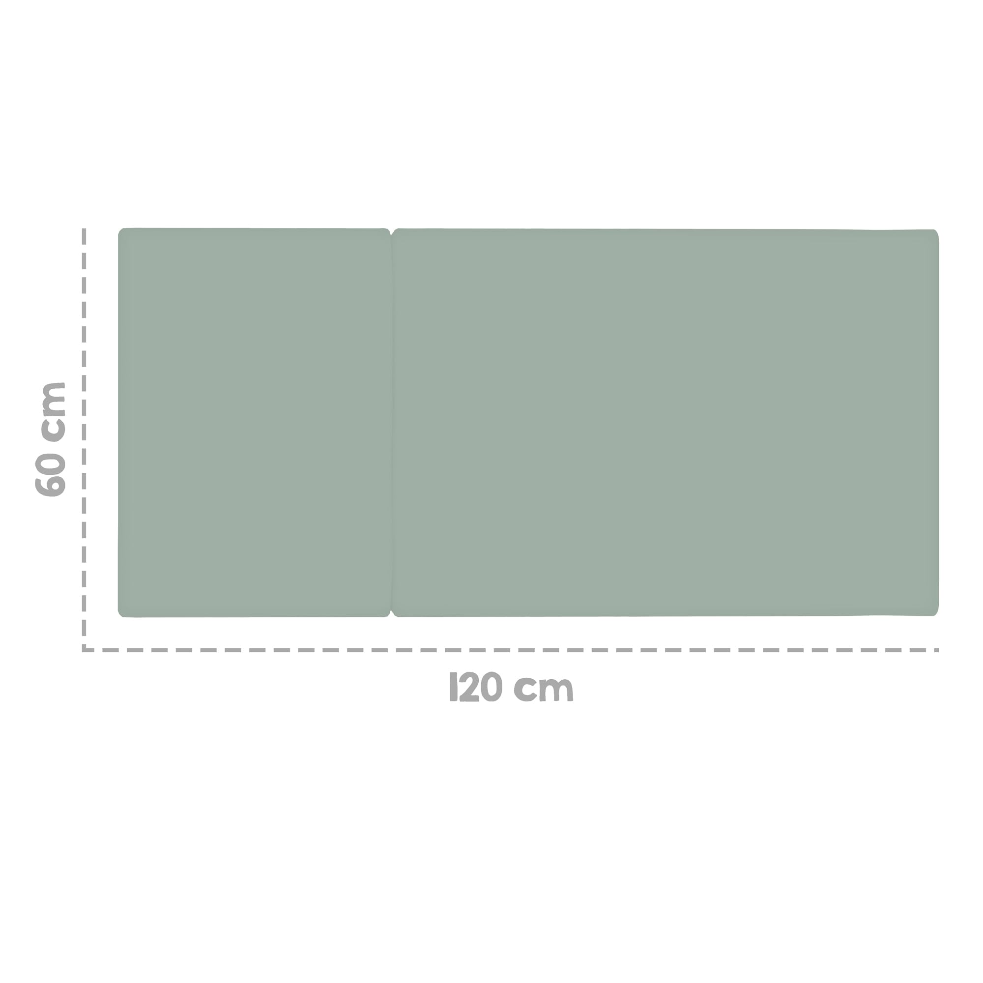 roba Materasso da Viaggio 'roba Style' 60 x 120 cm per Neonati e Bambini - Materasso Pieghevole per Letto da Viaggio e Lettino - Materasso Pieghevole con Borsa da Trasporto - Verde Ghiaccio