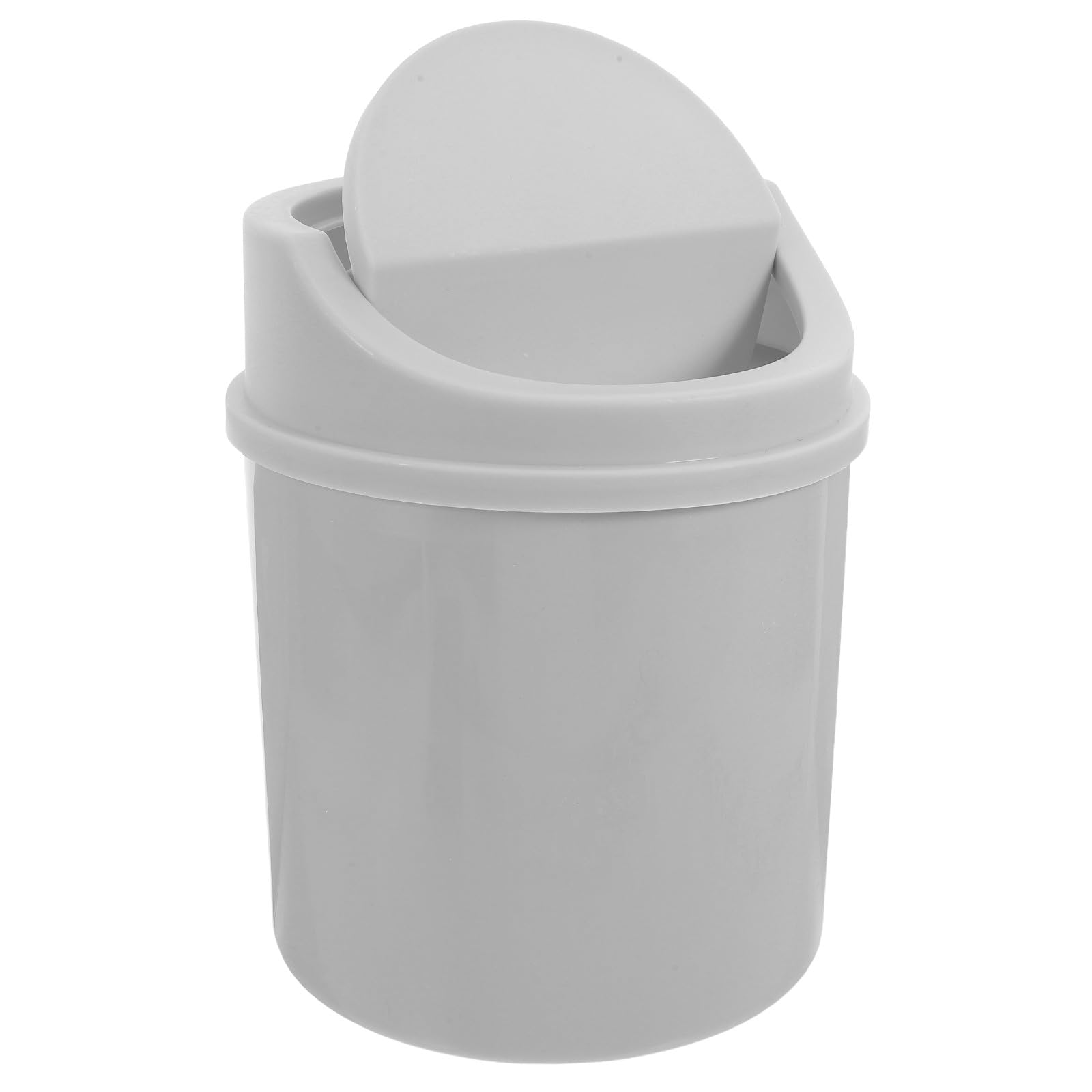 Zerodeko Mini Desktop Trash Can with Swing Lid 2l Small Countertop Garbage Bin for Office Bedroom Vanity Compact