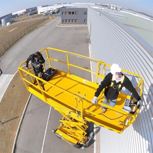 Portable Electric Scissor Lift Hydraulic Lift Table Self Propelled Vertical Access Platform for Warehouse Industrial Aerial Work Platform Mobile Scissor Lift System