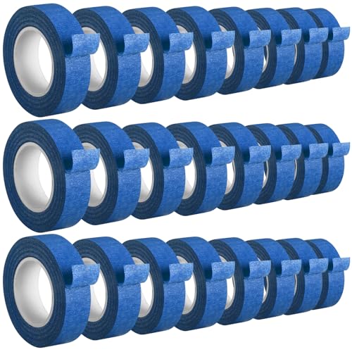 Image of Gilprop 25 Rolls Blue Painters Tape Bulk Blue Masking Tape 0.7 Inch x 22 Yard (550 Total Yards) Adhesive Masking Scribing painting supplies for Walls Kitchen Home DIY Artist Craft Arts