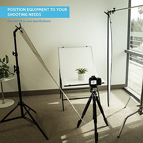 Fovitec 8'3"" Spring Cushioned Collapsible Background Stand Kit With Clamp For Pop Up Backdrops, Chroma Key Green Screens, And Foldable Disc Reflectors #TOP6