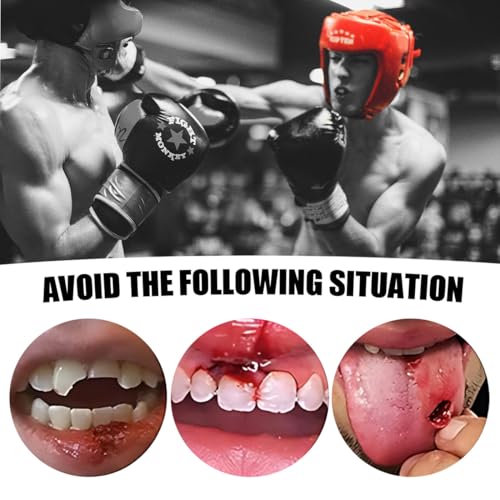 SULIUDAJI - Protector de dientes de boxeo para adultos, protector dental moldeable con caja portátil para rugby MMA Hockey Judo Karate y artes marciales y boxeo - imagen 5