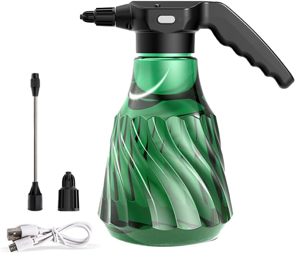 Large Capacity Electric Plant Mister, Rechargeable Sprayer for Indoor & Garden, Battery Powered with Adjustable Nozzle, Fine Mist & Continuous Spray