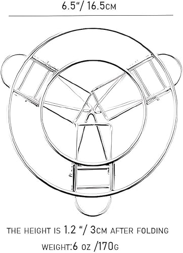 Miniatura 3 de Rejilla de acero inoxidable con patas de diámetro de 6.5 a 9.4 pulgadas, para cocinar al vapor y hornear, para freidora de aire, olla a presión,