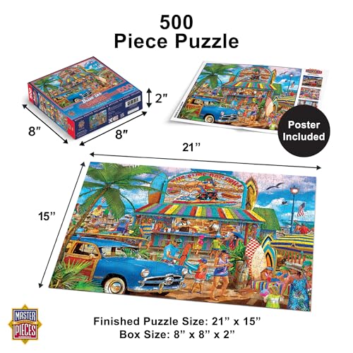 Rompecabezas MasterPieces de 550 piezas para adultos y familia: The Surf Dog Grill, 45,7 x 61 cm miniatura 2