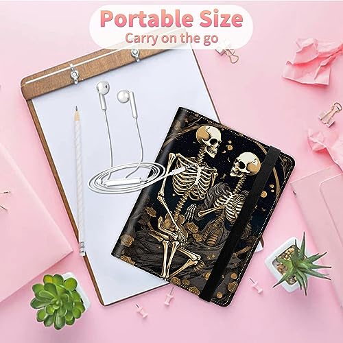 Image of Skulls Photo Album 4x6 120 Pockets Photos with Strong Elastic Band, Small Mini Albums Sheet Protector Folder for Photos, Album for Family Wedding Baby Women Men Vacation Gift