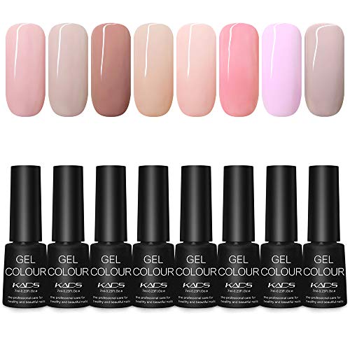 KADS Nail Gel Polish Kit 8 piezas 7 ml negro miniatura 1