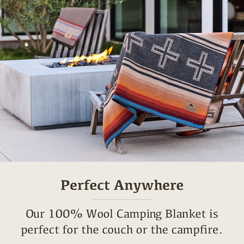 Image of 100% Wool Blanket Camping, 60 inchx84 inch Large Warm Blankets for Winter, Zion