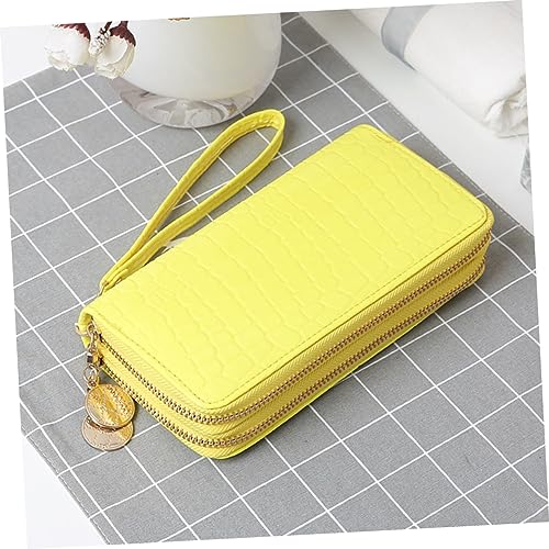 Vintage Style Women Wallet Patent Leather Long Zipper Purse Secure Storage for Cash Cards Phones for Her2