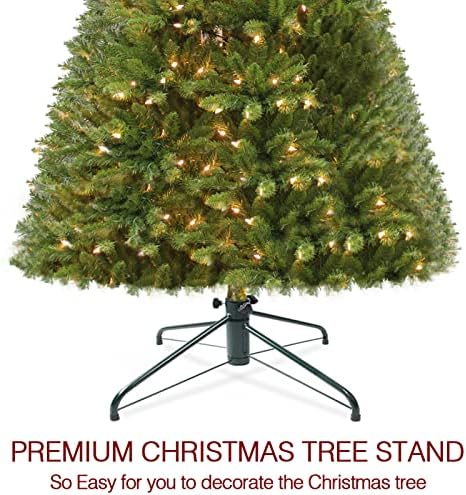 Ouvin Christmas Tree Stand 4 Foot Base Iron Metal Bracket Rubber Pad with Thumb screw (50Green)