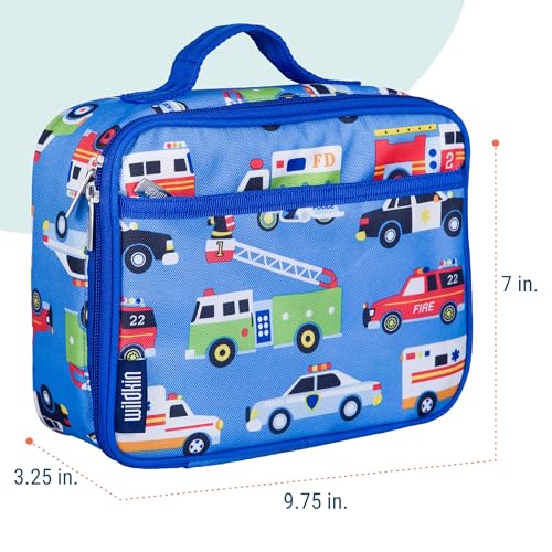 Wildkin Kids Insulated Lunch Box – Durable and Reusable for School & Travel - Heroes